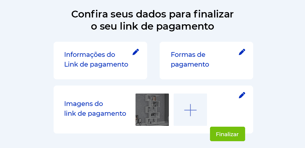 Interface do Asaas na criação do link de pagamento. Terceira etapa: Confirme todos os dados